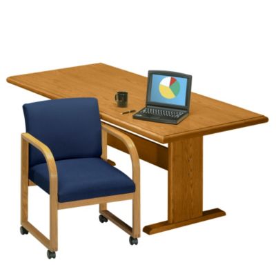 Solid Oak 6' Rectangular Conference Table, LES-V1772T8