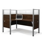 Pro Biz Single Left-Hand L-Station with End and Plexi Panels, BES-100854D Pro Biz Single Left-Hand L-Station with End and Plexi Panels, BES-100854D