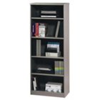 White Spectrum and Pewter Five Shelf Bookcase - 19"D, BSH-WC14568 White Spectrum and Pewter Five Shelf Bookcase - 19"D, BSH-WC14568