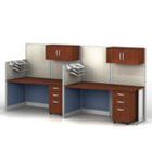 Hansen Cherry Two Straight Workstations Set, BUS-OIAH005HC Hansen Cherry Two Straight Workstations Set, BUS-OIAH005HC