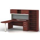 Quantum Left Hand Peninsula L-Desk with Bookcase, BUS-QUA009CSL Quantum Left Hand Peninsula L-Desk with Bookcase, BUS-QUA009CSL