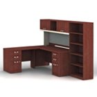 Quantum Left L-Desk with Bookcase, BUS-QUA011CSL Quantum Left L-Desk with Bookcase, BUS-QUA011CSL