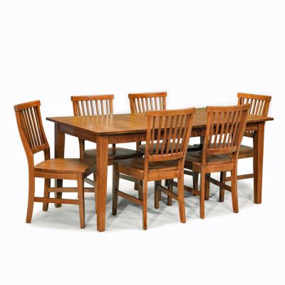 Cottage Oak Seven-Piece Dining Set, HOT-5180-319