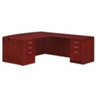 Summit Cope Bow Front L-Desk with Right Return, DMI-7009-47BFP Summit Cope Bow Front L-Desk with Right Return, DMI-7009-47BFP