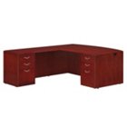 Summit Cope Bow Front L-Desk with Left Return, DMI-7009-48BFP Summit Cope Bow Front L-Desk with Left Return, DMI-7009-48BFP