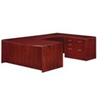 Summit Cope Bow Front Personal File U-Desk with Right Bridge, DMI-7009-507BFP Summit Cope Bow Front Personal File U-Desk with Right Bridge, DMI-7009-507BFP