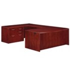 Summit Cope Bow Front Personal File U-Desk with Left Bridge, DMI-7009-508BFP Summit Cope Bow Front Personal File U-Desk with Left Bridge, DMI-7009-508BFP