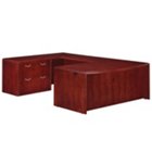 Summit Cope Bow Front Lateral File U-Desk with Left Bridge, DMI-7009-538BFP Summit Cope Bow Front Lateral File U-Desk with Left Bridge, DMI-7009-538BFP