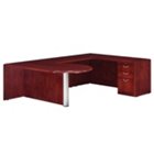 Summit Cope Peninsula U-Desk with Right Bridge, DMI-7009-647FP Summit Cope Peninsula U-Desk with Right Bridge, DMI-7009-647FP