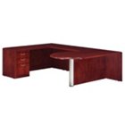 Summit Cope Peninsula U-Desk with Left Bridge, DMI-7009-648FP Summit Cope Peninsula U-Desk with Left Bridge, DMI-7009-648FP