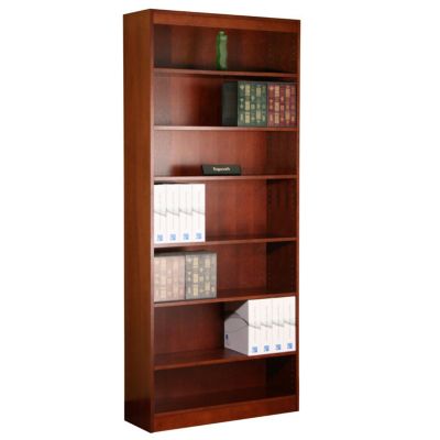 Square Edge Seven Shelf Reinforced Bookcase -84"H, ERC-L13684