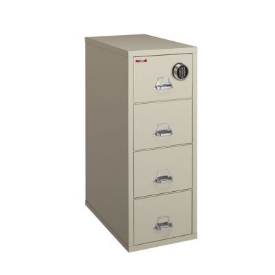 Fireproof Four Drawer Legal Size Vertical File - 31"D, Electronic Lock, FIR-4-2131-CEL