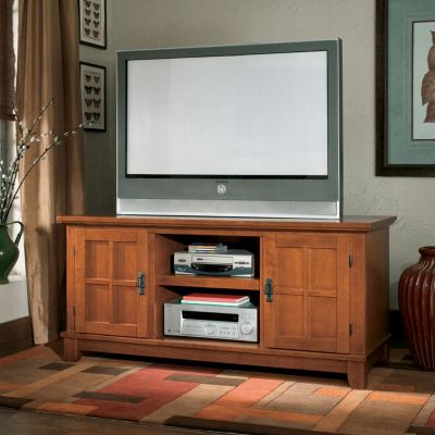 Arts & Crafts Oak Widescreen TV Stand, HOT-5180-12