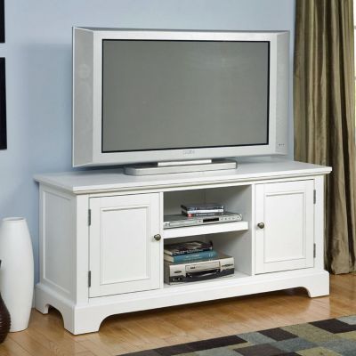 Naples White FInish Widescreen TV Stand, HOT-5530-12