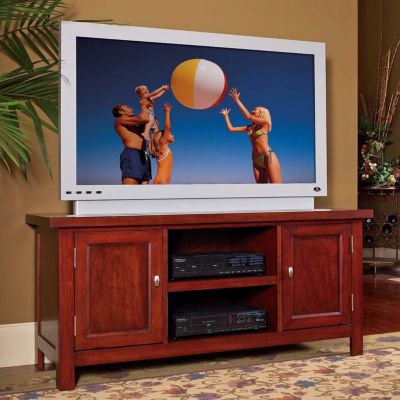 Cherry Finish Wood Veneer Widescreen TV Stand, HOT-5532-12