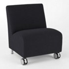 Ravenna Big & Tall Mobile Armless Guest Chair, LES-Q1602C8 Ravenna Big & Tall Mobile Armless Guest Chair, LES-Q1602C8