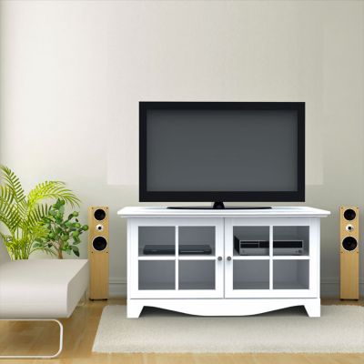 Pinnacle White TV Stand, MEG-100403