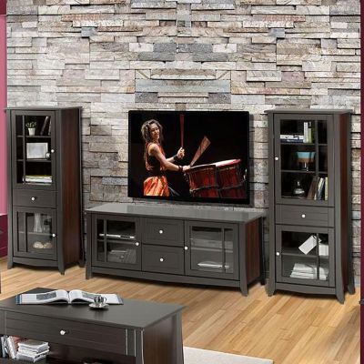 Elegance Entertainment Center - Large TV Stand with Audio Cabinets, OFG-EF0097