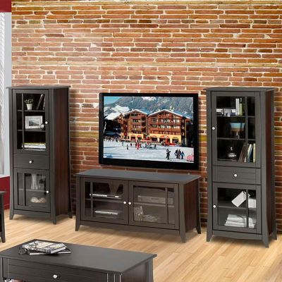 Elegance Entertainment Center - Small TV Stand with Audio Cabinets, OFG-EF0099