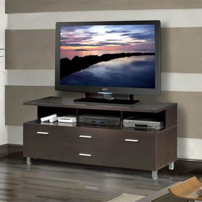 Espresso TV Stand with Media Drawers, MEG-430404