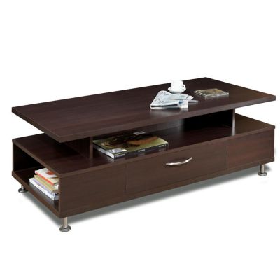 Eclipse Espresso Coffee Table with Drawer, MEG-450407