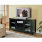 Tribeca Loft Black Tall TV Stand with Glass Doors, MRN-TL363 Tribeca Loft Black Tall TV Stand with Glass Doors, MRN-TL363