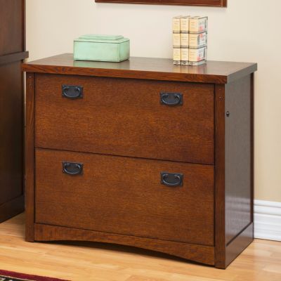 Mission Oak Two Drawer Lateral File Cabinet, MRT-MO450M