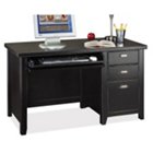 Tribeca Loft Black Single Pedestal Compact Desk, MRT-TL540 Tribeca Loft Black Single Pedestal Compact Desk, MRT-TL540