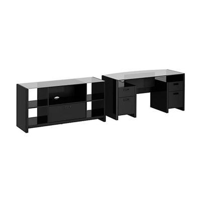 New York Skyline Desk and Credenza, OFG-BK0002