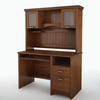Gascony Cherry Computer Desk with Hutch, OFG-DH0008
