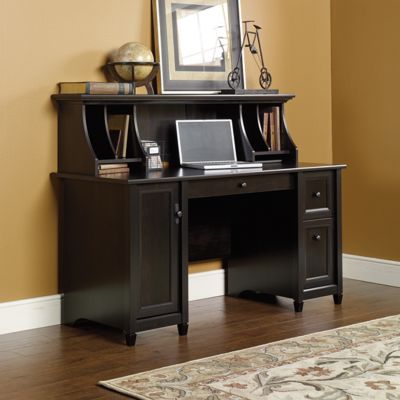 Edge Water Computer Desk with Hutch, OFG-DH0027