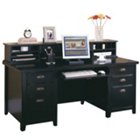 Tribeca Loft Black Executive Desk with Hutch, OFG-DH1100 Tribeca Loft Black Executive Desk with Hutch, OFG-DH1100