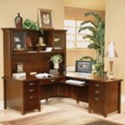 Tribeca Loft Cherry Right Return L-Desk with Hutch, OFG-DH1102 Tribeca Loft Cherry Right Return L-Desk with Hutch, OFG-DH1102