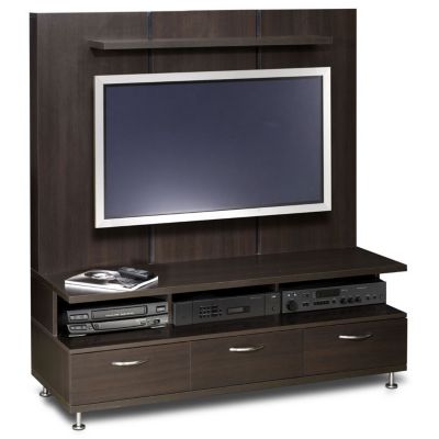 Espresso TV Stand with Support Panel, OFG-EF0084