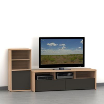 Infini-T Two-Tone 60" TV Stand Set, OFG-EF0100