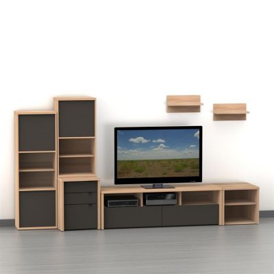 Infini-T Two-Tone Entertainment Wall, OFG-EF0102