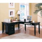 Tribeca Loft Black L-Desk and Rolling File Set, OFG-LD1081 Tribeca Loft Black L-Desk and Rolling File Set, OFG-LD1081