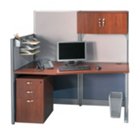 Hansen Cherry Workstation with Panels and Storage, OFG-MS2601 Hansen Cherry Workstation with Panels and Storage, OFG-MS2601
