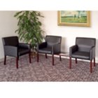 Black Vinyl Reception Arm Chair Grouping, OFG-RS0016 Black Vinyl Reception Arm Chair Grouping, OFG-RS0016