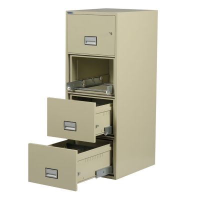 Fireproof Letter Size Vertical File - Four Drawer, 31"D, PHS-LTR4W31