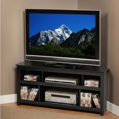 Vasari Black Finish Corner TV Stand, PRP-BCV-4722