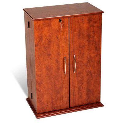 Cherry and Black Locking Media Storage Console, PRP-CVS-0136