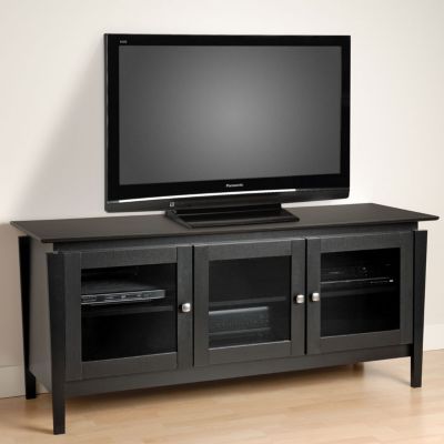 Black Vinci Flat Panel TV Stand, PRP-BVG-6026