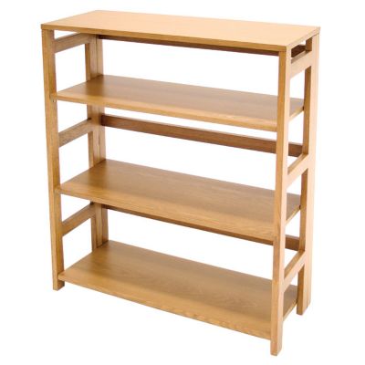 bookcases wood three shelf folding bookcase wood three shelf folding 