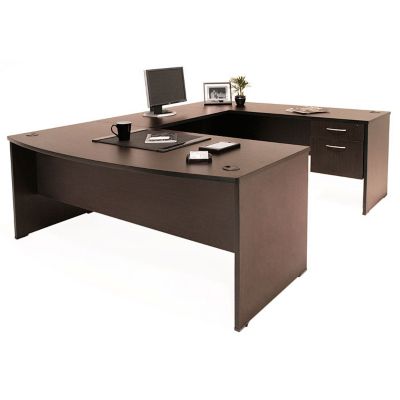 Sandia Bow Front Reversible U-Desk, REN-SUDBF713542