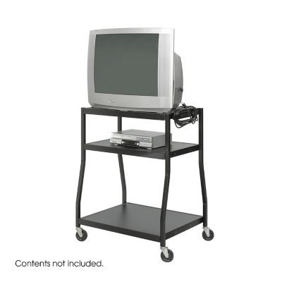 Steel Wide Body AV Cart - 54"H, SAF-8930BL