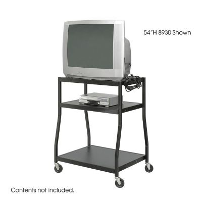 Steel Wide Body AV Cart - 44"H, SAF-8931BL