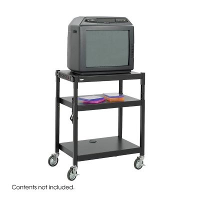 Steel Adjustable Height AV Cart, SAF-8932BL