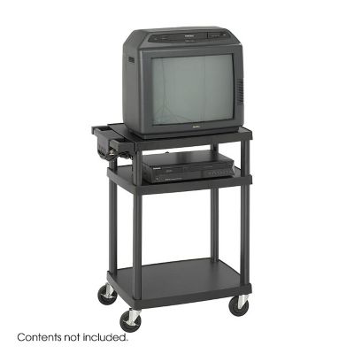 Heavy-Gauge Plastic AV Cart, SAF-8933BL