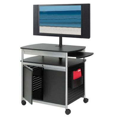 Flat Panel TV Cart with Locking Cabinet, SAF-8941BL